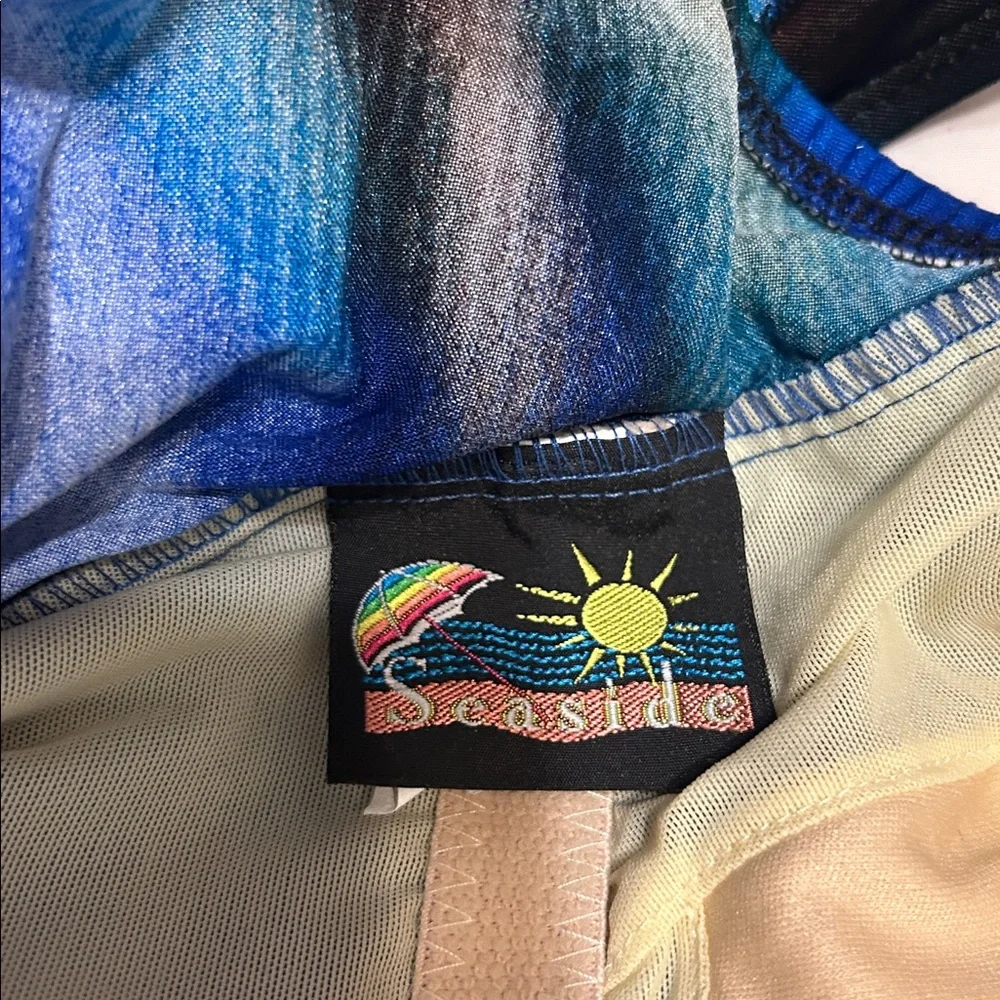 4 for $15 Vintage Seaside Resort Wear blue green swimsuit